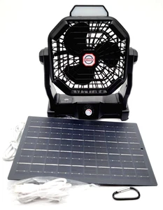 Portable Fan Two In One Fan Light Rechargeable Battery Model X20 - Black - Picture 1 of 5