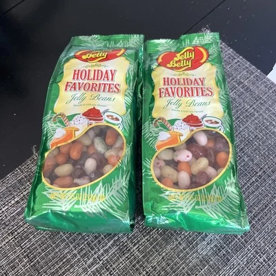 2-Christmas Holiday Favorites Jelly Belly Jelly Bean 7.5 Oz Gift Bag Sealed - Image 1 of 3