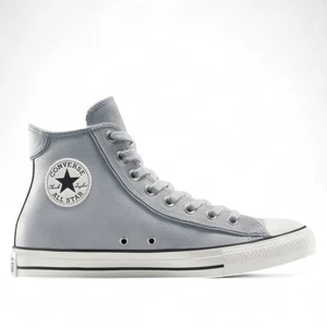 Converse Chuck Taylor All Star Shoe Mens 10 Egret Barely Grey Leather Hi Top NEW - Picture 1 of 13
