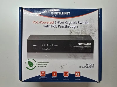 Intellinet 561082 Rev 5.01 IPS-05G-68W 5-Port PoE Switch Passthrough - Image 1 of 4