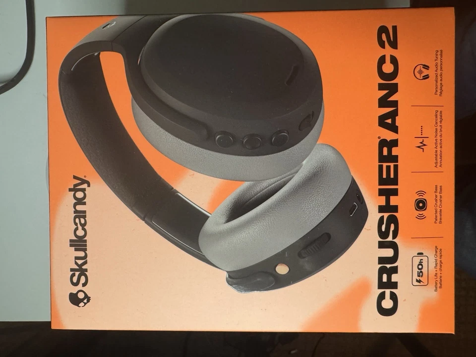 Skullcandy Crusher ANC 2 Wireless Over-Ear Bluetooth Headphones Noise Canceling