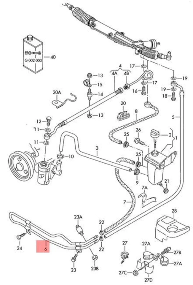 Tubo de refrigeración genuino AUDI SEAT A4 Avant S4 quattro descapotable 8E0422885AT Foto 1 de 1