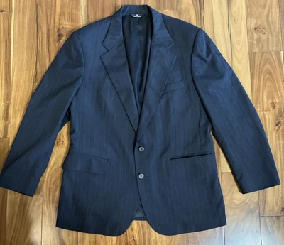 De Colección Polo University Club Ralph Lauren Traje Chaqueta Blazer 42R EE. UU. Negro Rayas Foto 1 de 4