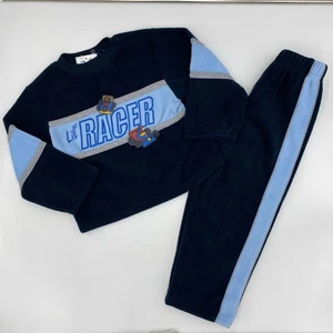 Mini Wear Lil Racer Navy Blue 2 Piece Fleece Set Size 48 Months NWT  - Picture 1 of 7