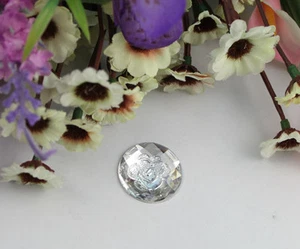 30 pezzi argento fiore acrilico strass tondo cabochon 24 mm #22187 - Foto 1 di 1
