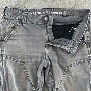 Dovetail Pants Womens 6 Gray Carpenter Double Knee Pockets Slim Fit Workwear - Picture 1 of 10