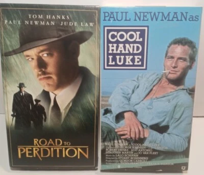 2 VHS Tapes Road to Perdition & Cool Hand Luke Tom Hanks and Paul Newman - Image 1 of 4