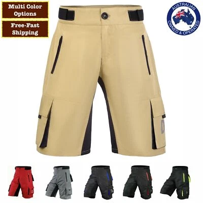 Mens Cycling Shorts MTB Off Road Baggy Bicycle Biking Shorts Free Padded Liner - Image 1 of 2