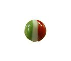 1 Glaskugel Italien, grn, wei, rot 16mm, Kugel, Murmel - handgearbeitet, EU