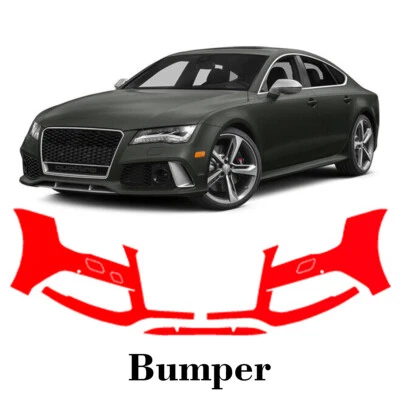 Película de proteção de pintura para-choque dianteiro PreCut PPF para Audi RS7 2012-2014 - Imagem 1 de 4