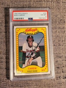 1981 Kellogg's Baseball #26 Rod Carew PSA 6 EX-MT Angels