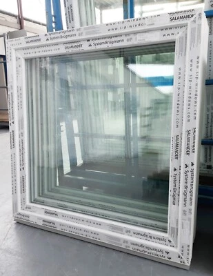 ABC - FENSTER Kunststofffenster (Kunststoff – Fenster) 110x110 cm bxh, (1100x1100mm bxh), weiß