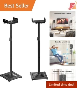 Speaker Stands Alloy Steel Adjustable 33.3-45.1" Max 11lbs Universal Pair Black - Picture 1 of 10