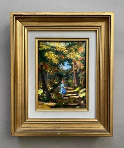 Email De Limoges, Monogramme à Identifier, Femme Sur Un Chemin - Imagen 1 de 4