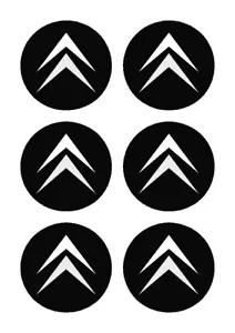 6x Citroën Decals..ideal For Wheel Centre 55mm. Suit Picasso Xsara Saxo Vtr Etc - Picture 1 of 2