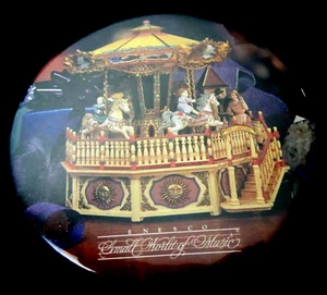 Enesco Small World of Music Carousel Pinback Button Collectible Pin - Picture 1 of 2