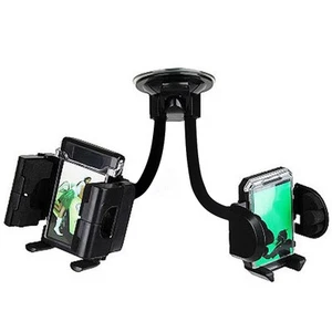 Soporte doble para teléfono universal 360 pulgadas GPS para automóvil soporte de montaje para teléfono móvil - Imagen 1 de 3