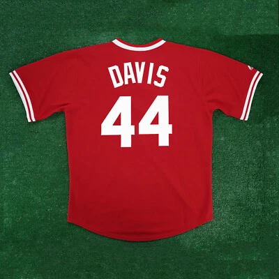 Eric Davis Cincinnati Reds Cooperstown Throwback Men's Red Jersey - Image 1 of 4