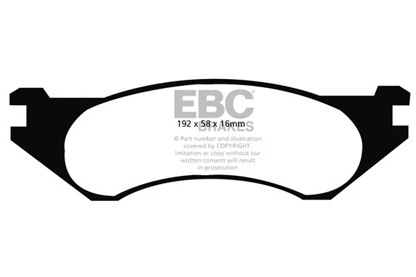 EBC Yellowstuff Front Brake Pads for Dodge USA Ram Pick-Up 1500 2WD 2000 > 02 - Image 1 of 1