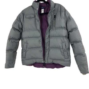 REI Gray & Purple Classic Puffer Jacket | Boys Size L - Picture 1 of 5
