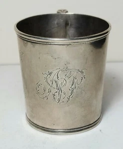 Antique American Coin Silver Handled Tumbler Marked J.S.Painter Philadelphia... - Picture 1 of 6