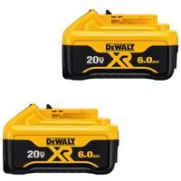 DEWALT DCB206-2 20V MAX LITHIUM ION XR 6.0AH 2 PACK BATTERIES