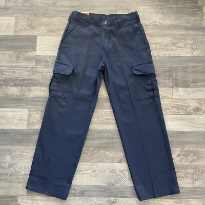 NWT Red Kap Cotton Cargo Pant Men’s 32x32 Navy Blue Wrinkle Resistant PC76NV0 - Image 1 of 4