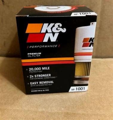 Filtro de aceite K & N HP-1001 Premium llave de alto flujo hecho en EE. UU. envío gratuito Foto 1 de 4