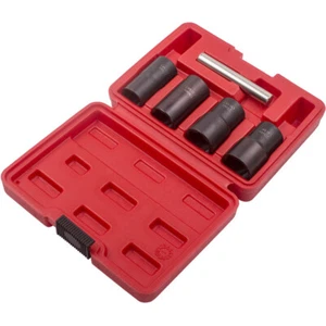 Twist Socket Lug Nut Lock Removal Extractor Tool Kit 17mm 19mm 21mm 22mm - Picture 1 of 8