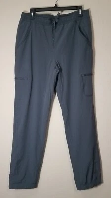 Eddie Bauer Fleece Lined Pull on Pants Women size 8 Gray Drawstring Pockets NEW - Image 1 of 4