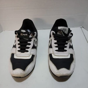 OPP FRANCE Sneakers Shoes Black White Patent Leather Premium Rare (See Tag Size - Picture 1 of 8