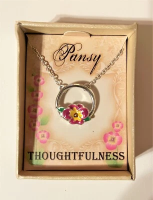 Collar Avon Inspiraciones Florales en Caja de Regalo - Pensamiento Foto 1 de 3