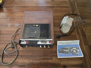 Vintage Crown Telephone Valet Automatic Answering Machine Induction Box Manual - Picture 1 of 13