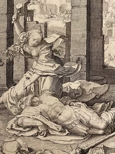 Jan Pietersz. Saenredam Gravur: "Jael und Sisera" - Bild 1 von 4