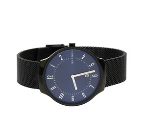 Skagen Men's Black Grenen Mesh Strap Watch 1403 - Picture 1 of 3