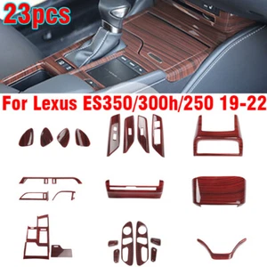 23x For Lexus ES350/300h/250 19-22 ABS Wood grain Interior Accessories Kit Cover - Bild 1 von 5