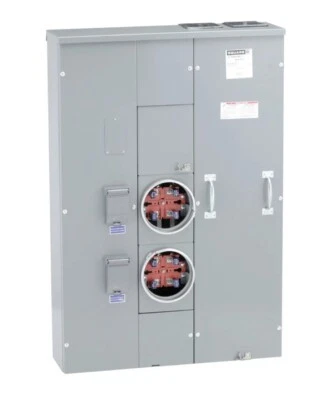 Square D MP42200 400 Amp w/2 Gang 200A Meter EUSERC OH/UG as WEP4212