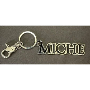Miche Portachiavi Portachiavi Portamonete Charm Smalto Nero Silvertone - Foto 1 di 5
