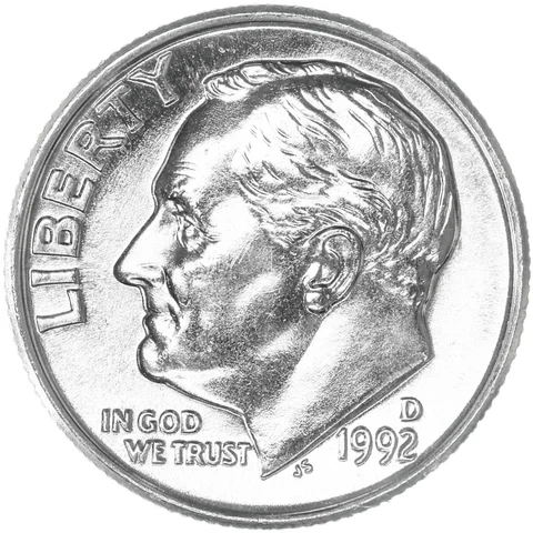 1992 D Roosevelt Dime Choice BU US Coin Cover