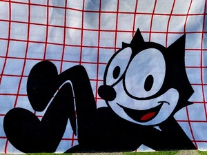 Vintage 1983 FELIX THE CAT Twin Sheet Set *  RARE  * Flat & Fitted Included * - Picture 1 of 15