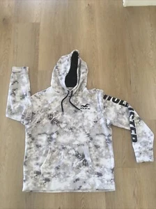 Unisex Hollister Pullover Hoodie Batikmuster Größe X Large grau schwarz gebraucht, in einwandfreiem Zustand - Bild 1 von 11