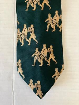 Corbata para hombre Andhurst corbata Dacron poliéster verde oro banda de marcha figuras anchas Foto 1 de 4
