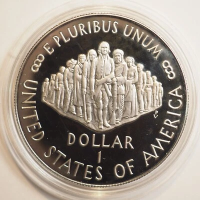 1987 S CONSTUTION   PROOF Commemorative Silver Dollar **** CC33 - Image 1 of 2