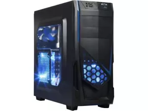 DIYPC Ranger-R5-B Black USB 3.0 ATX Mid Tower Gaming Computer Case Led Fans Rare - Picture 1 of 9