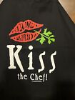 Kiss The Chef Apron Hot lips Parsely Black Apron 