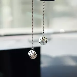 Kreative hängende Würfel mit Punkten Auto Metall Anhänger Rückspiegel Charms Ornam - Bild 1 von 7