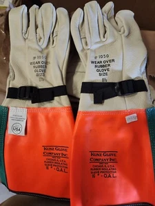 Kunz #1050 Size 8 1/2 Linemans Wear Over Rubber Glove Protectors 16"  - Picture 1 of 2