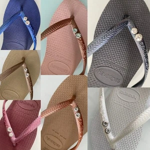 Havaianas Slim Flip Flops Women with 2 Crystals and Personalized - Picture 1 of 20