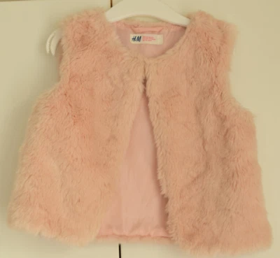 H&M Weste 104 110 Kunstfell rosa Neu W Jacke Mädchen - Bild 1 von 3