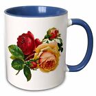 3dRose Gold and Red Roses Mug